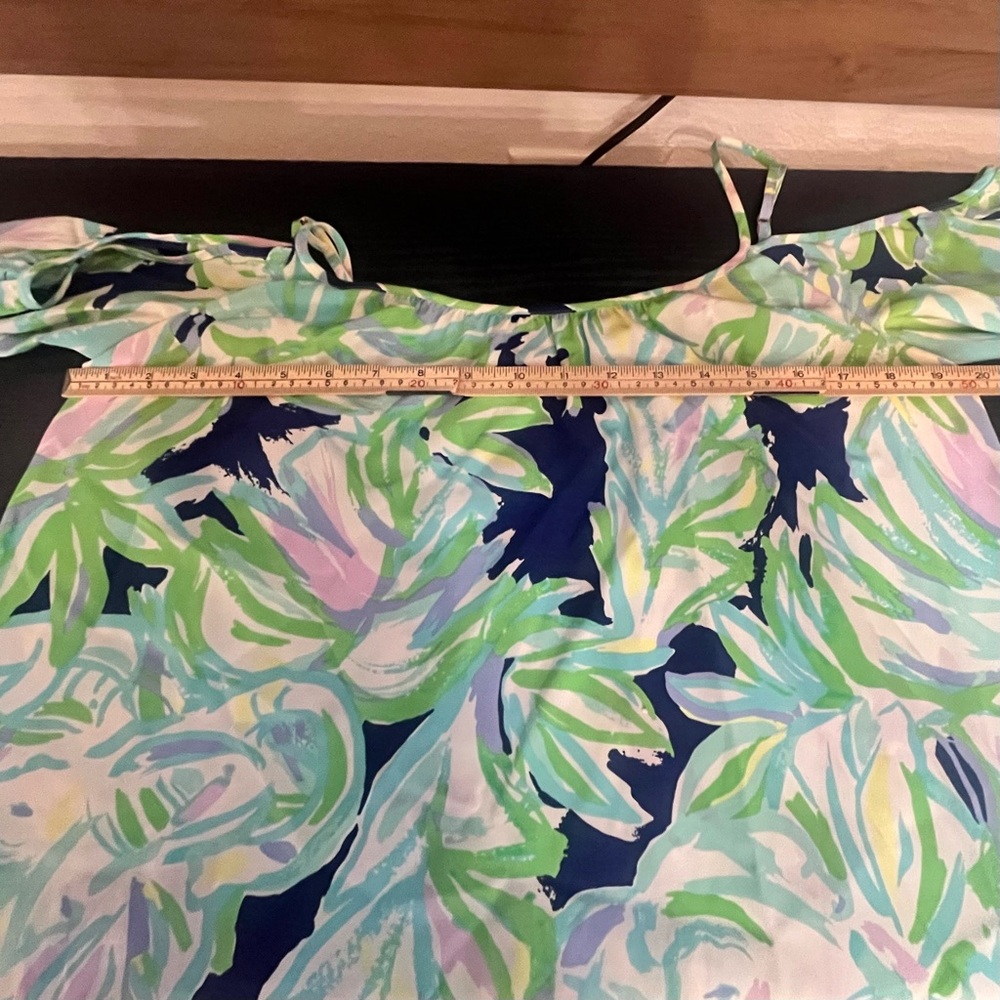 Lilly Pulitzer Alessa Off‑The‑Shoulder Dress • Tropical Multi Print • Size M - Picture 3 of 8